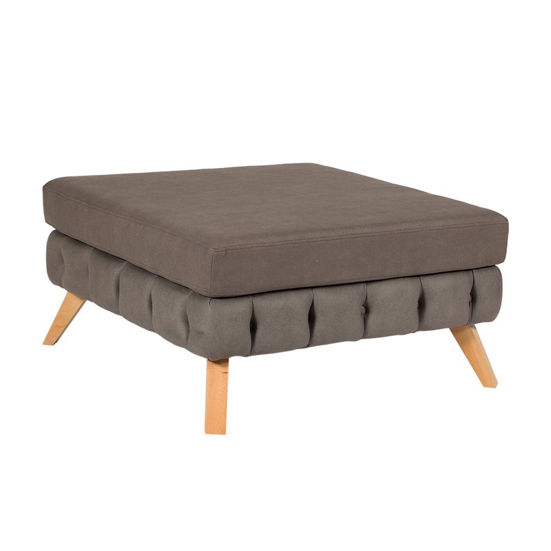 Artekko Artekko Σκαμπώ NIL 90x90x47 ύφασμα VENA 06 και ξύλινα πόδια 783-7162