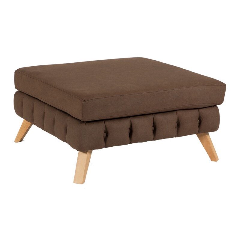 Artekko Artekko Σκαμπώ NIL 90x90x47 ύφασμα VENA 04 και ξύλινα πόδια 783-7164