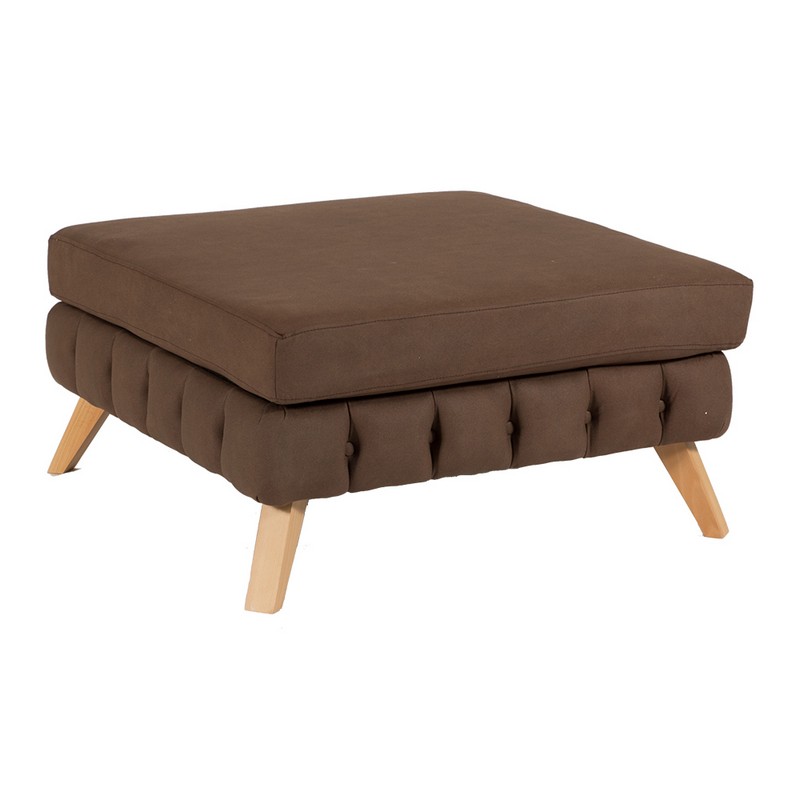 Artekko Artekko Σκαμπώ NIL 90x90x47 ύφασμα VENA 04 και ξύλινα πόδια 783-7164