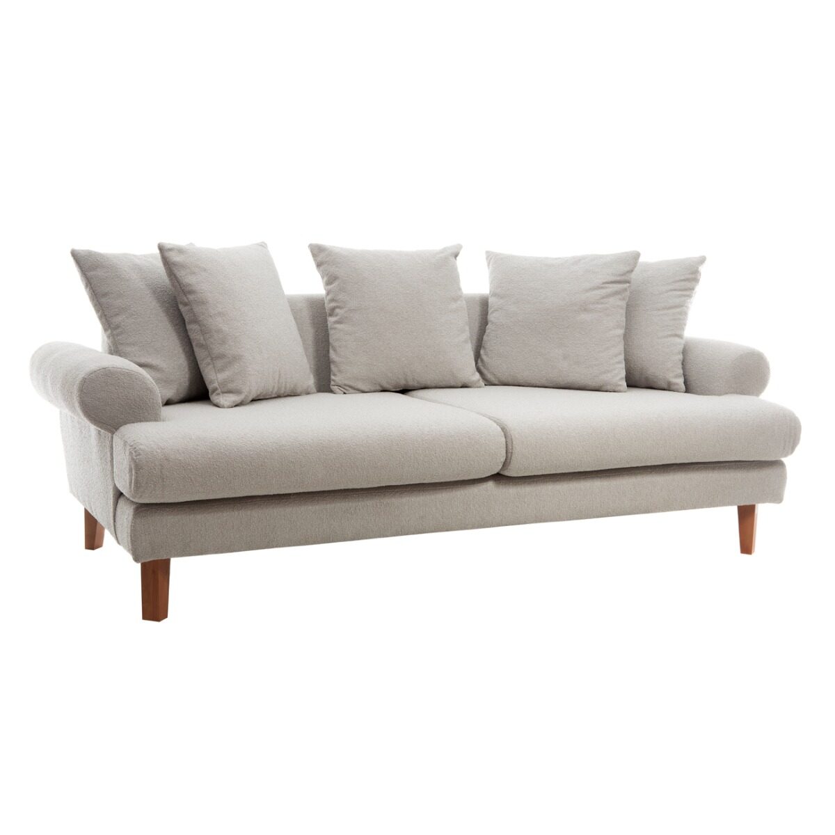 Artekko Artekko Uk Sofa Καναπές Τριθέσιος Υφασμάτινος Γκρι (210x100x75)cm 783-7176