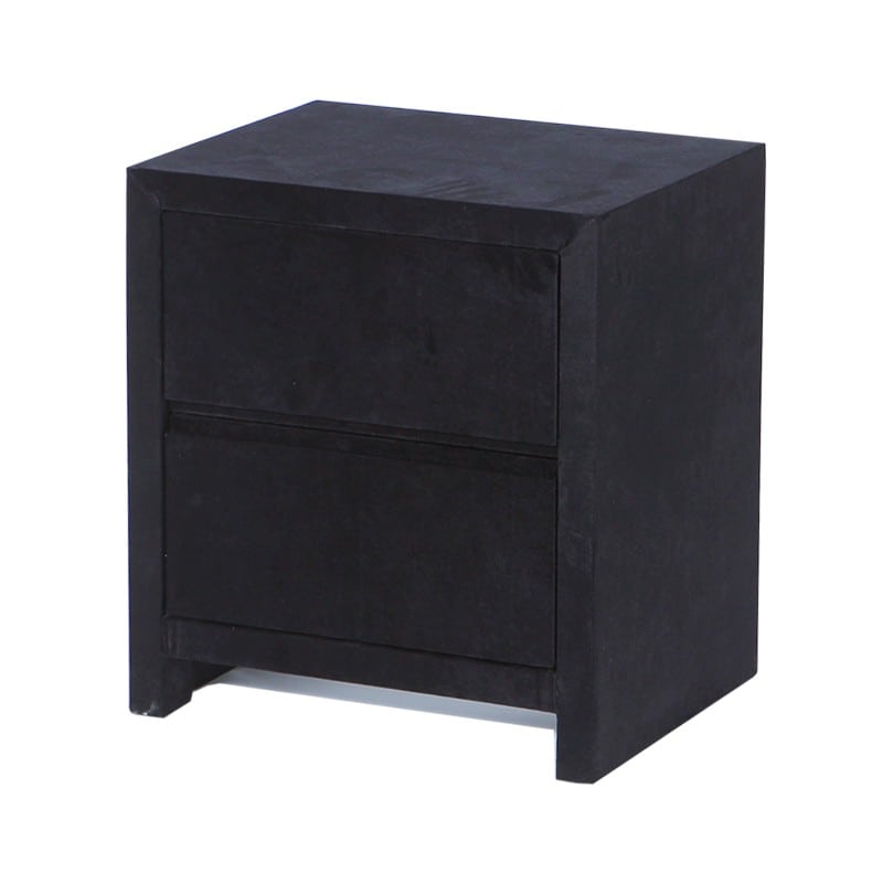 Artekko Artekko Thipdoft Ξύλινο Μασίφ Μαύρο Κομοδίνο (50x40x55)cm 784-0078