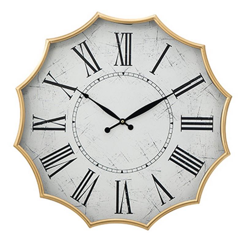 Artekko Artekko Clock Χρυσό Μεταλλικό Ρολόι Τοίχου με Μηχανισμό (60x60x6)cm 78668-DS