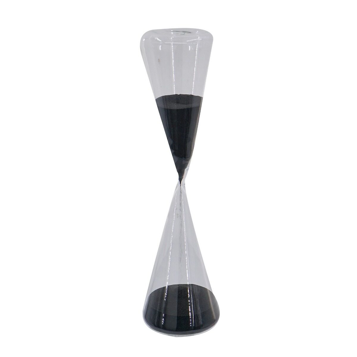 Artekko Artekko Hourglass Γυάλινη Διακοσμητική Κλεψύδρα με Μαύρη Άμμο (10.8x10.8x39)cm 78849-DS