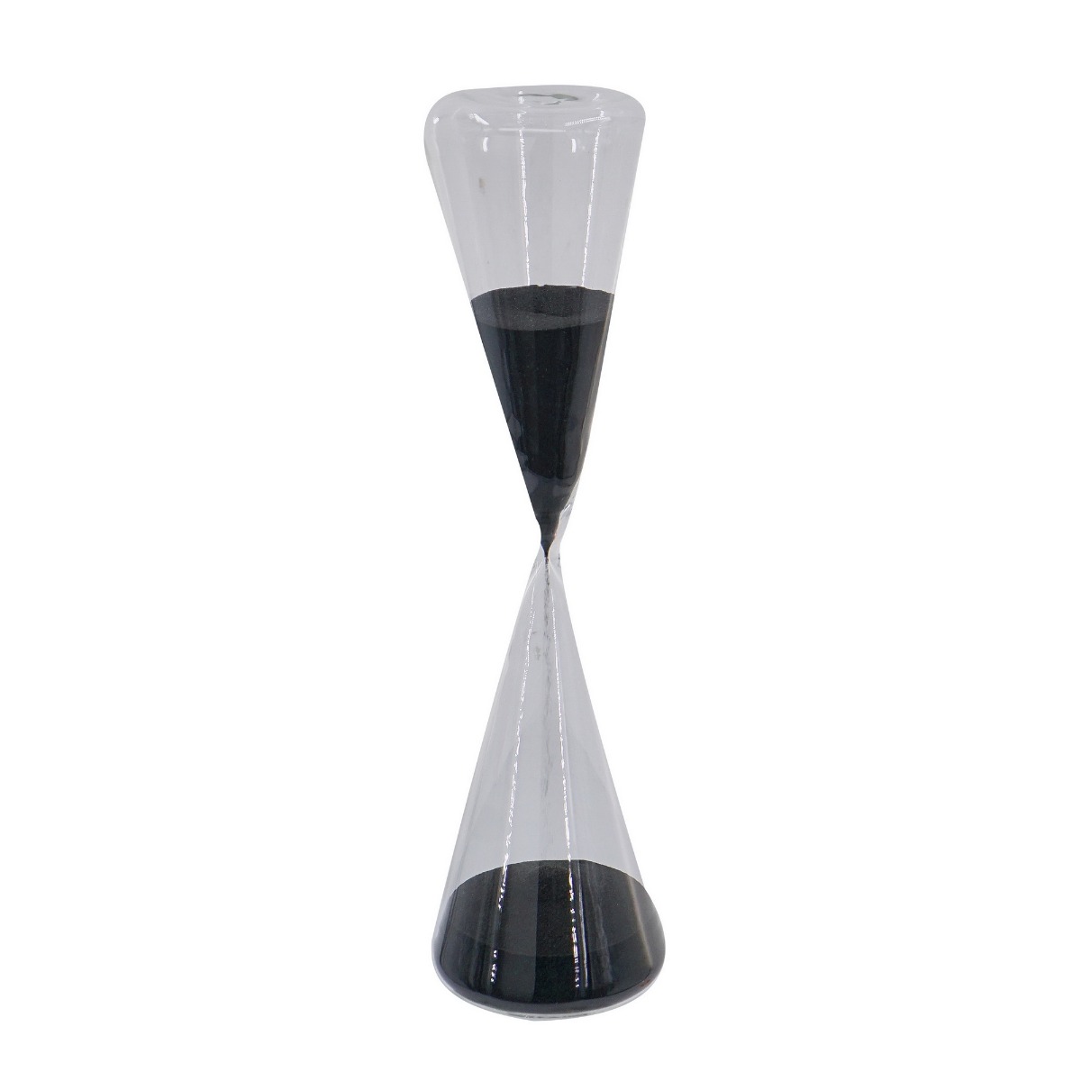 Artekko Artekko Hourglass Γυάλινη Διακοσμητική Κλεψύδρα με Μαύρη Άμμο (10.8x10.8x39)cm 78849-DS