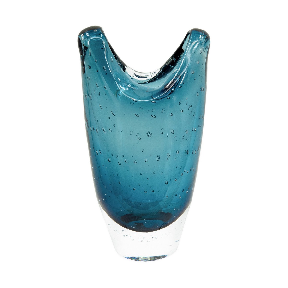 Artekko Artekko Mayron Μπλε Γυάλινο Διακοσμητικό Βάζο (15.5x8x26.5)cm 79955