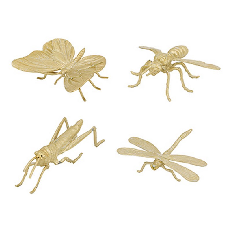 Artekko Artekko Insects Χρυσά Διακοσμητικά Έντομα από Κράμα (8.9x10.9x5.1)cm 4pcs 82205-DS