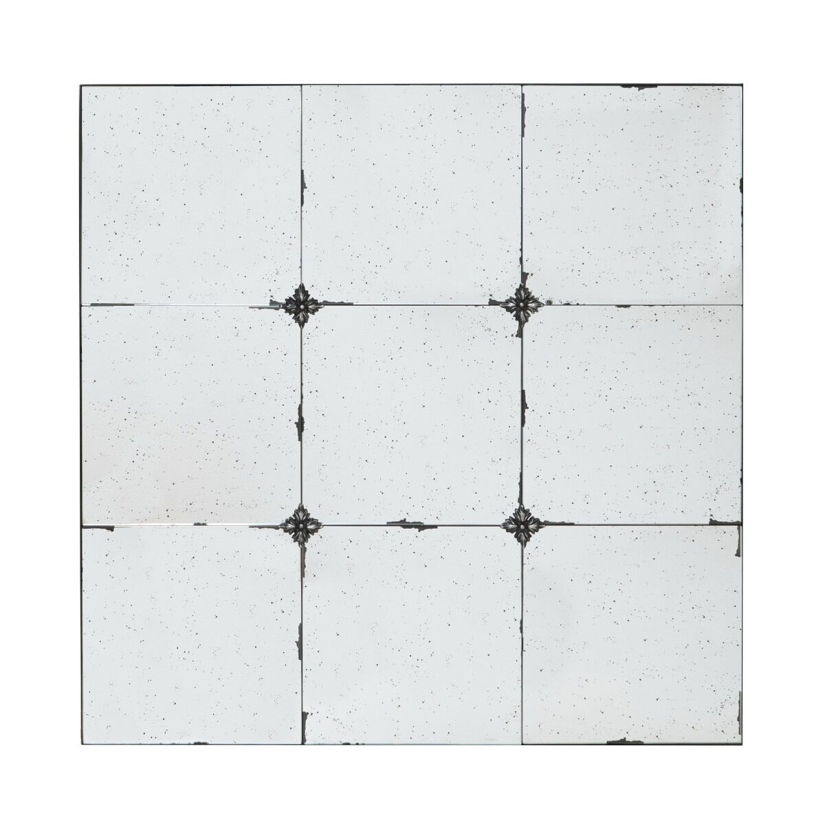 Artekko Artekko Mirror Αντικέ Μαύρος Μεταλλικός Καθρέφτης Τοίχου (91x91x3.5)cm 82274-DS