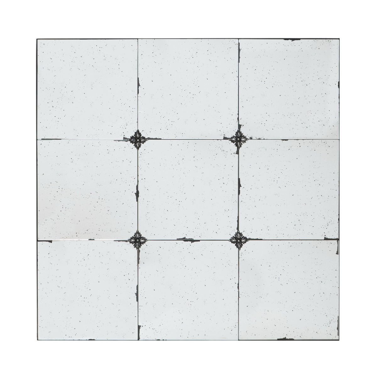 Artekko Artekko Mirror Αντικέ Μαύρος Μεταλλικός Καθρέφτης Τοίχου (91x91x3.5)cm 82274-DS