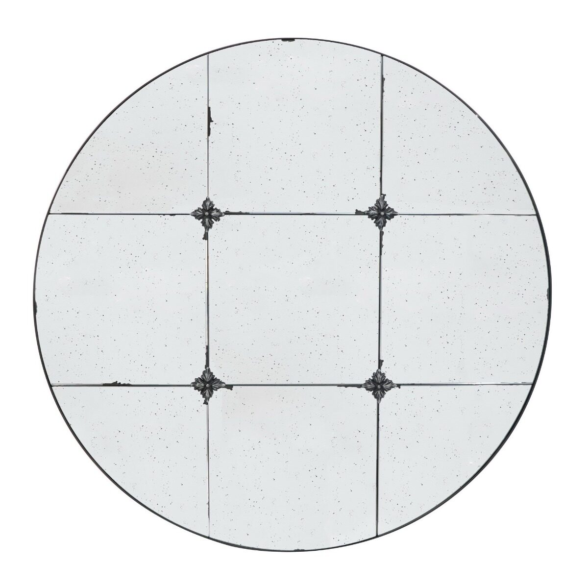 Artekko Artekko Mirror Αντικέ Μαύρος Μεταλλικός Καθρέφτης Τοίχου (91x91x3.7)cm 82275-DS