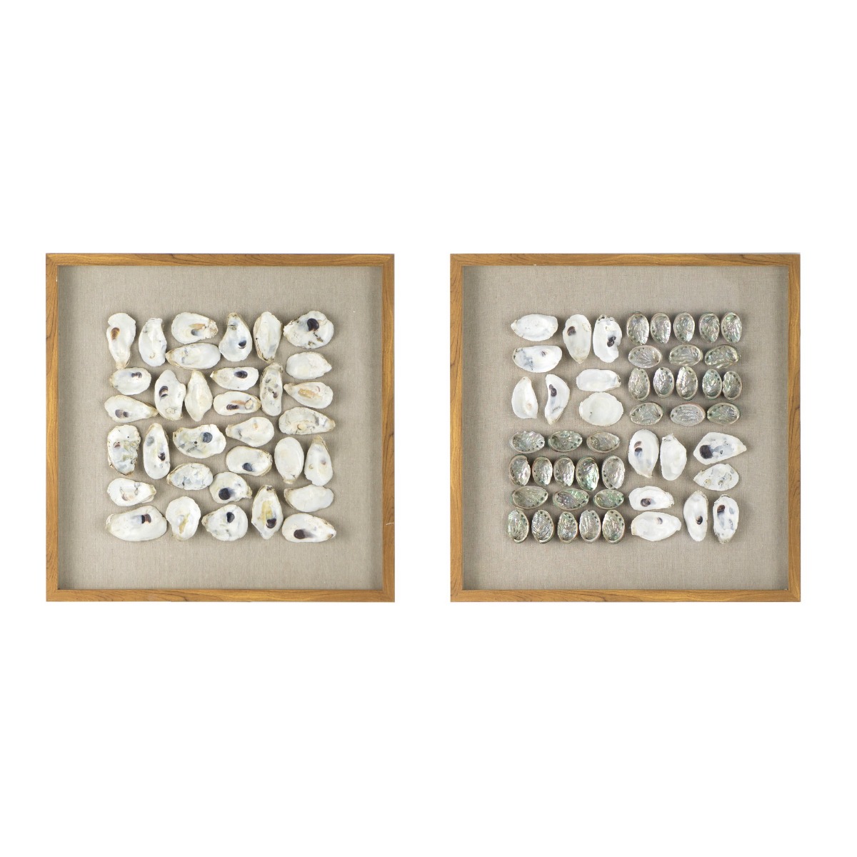 Artekko Artekko Mosaic Διακοσμητικός Πίνακας Ξύλο Γυαλί Μπεζ (60x60x5)cm Σετ/2 82770