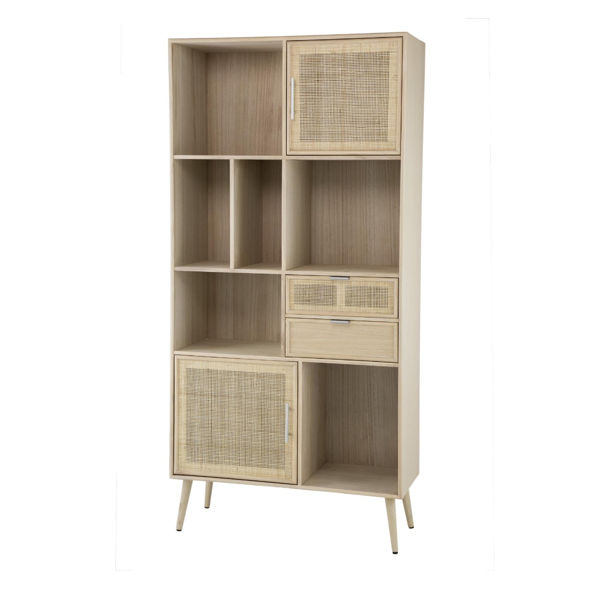 Artekko Artekko Cons MDF Μπουφές με Ψάθα σε Φυσική Απόχρωση (90x37x189)cm 82783