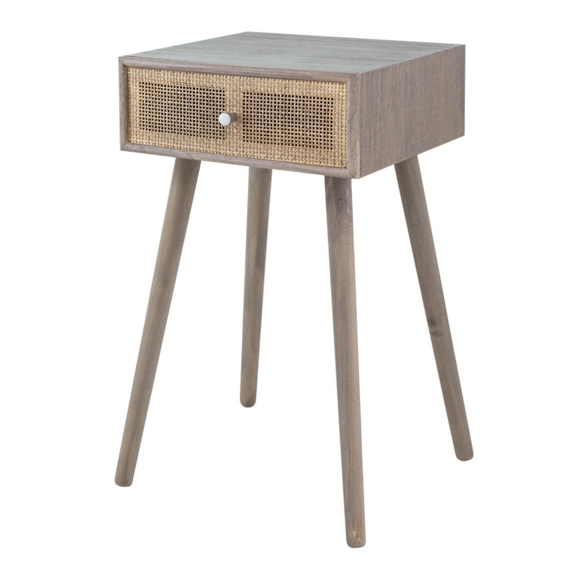 Artekko Artekko Cons MDF Κομοδίνο με Ψάθα σε Φυσική Απόχρωση (40x37x70)cm 82791
