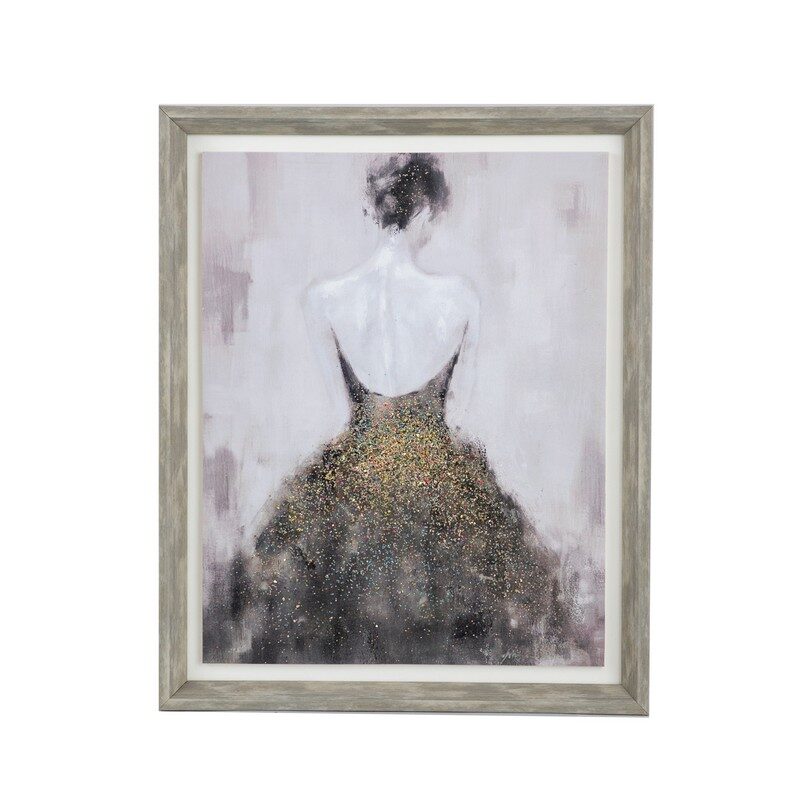 Artekko Artekko Glitter Πολύχρωμος MDF Πίνακας σε Καμβά (43.6x53.6x3)cm 82834