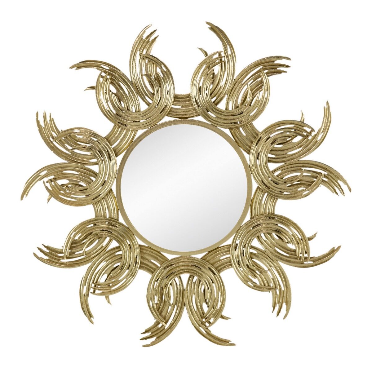 Artekko Artekko Botanicial Χρυσός Μεταλλικός Καθρέπτης Τοίχου (95x3x95)cm 83436-DS