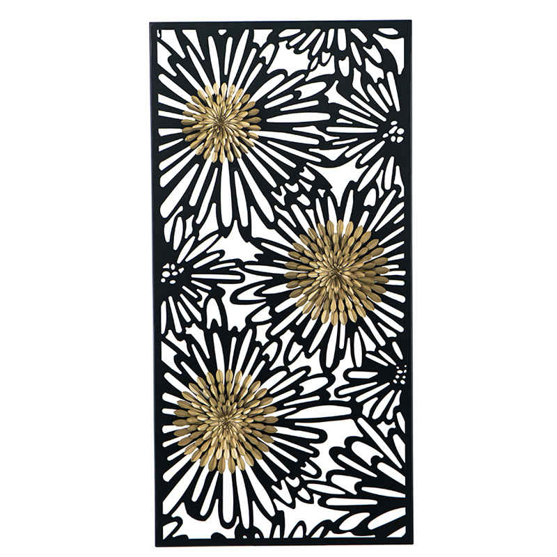 Artekko Artekko Trem Διακοσμητικό Μεταλλικό Μαύρο/Χρυσό (49x4x99)cm 83481-DS