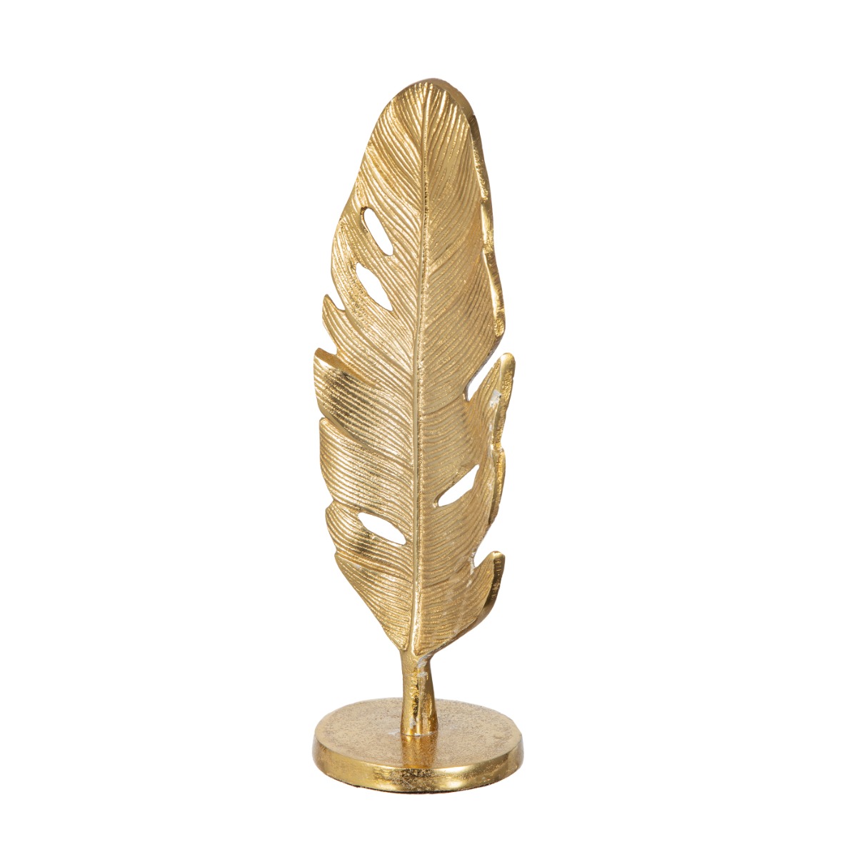 Artekko Artekko Leaf Διακοσμητικό Γλυπτό σε Σχήμα Φύλλου Μεταλλικό Χρυσό (8.9x12.7x27.9)cm 83741