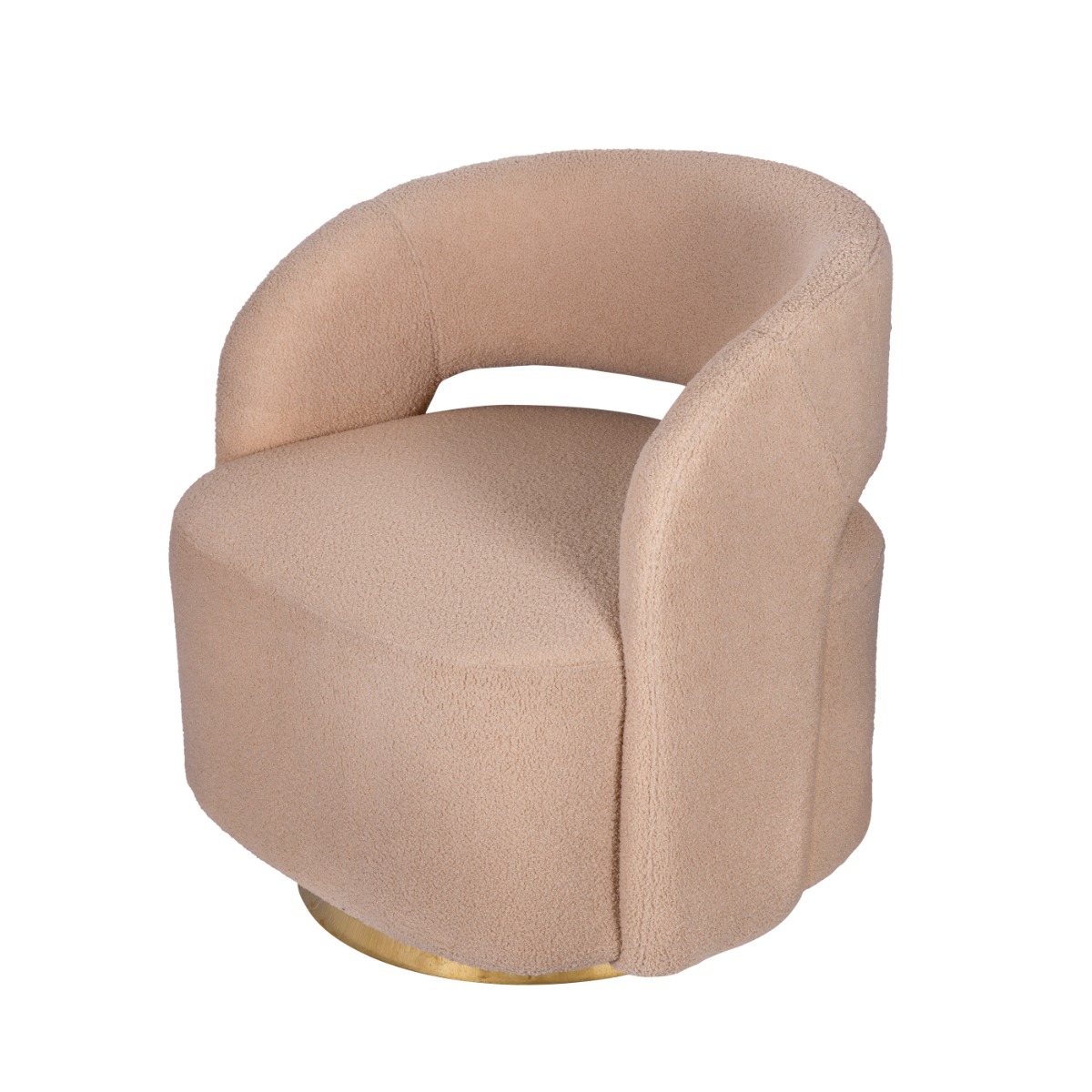Artekko Artekko Περιστρεφόμενη Βελούδινη Πολυθρόνα (67x75x75)cm 84626-ORAN