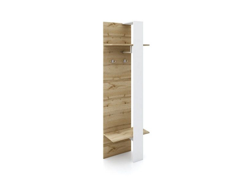Artekko Artekko Uvokkeag  Έπιπλο Εισόδου με 2 Ράφια και 2 Κρεμάστρες Δίχρωμο (56x30x183)cm 850-0019