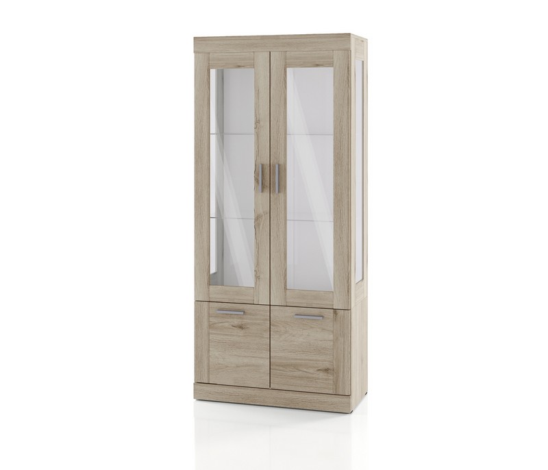 Artekko Artekko Azokt Βιτρίνα Δίφυλλη μελαμίνη Μπέζ (80x40x181)cm 850-0023