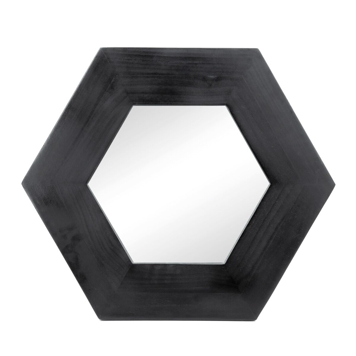 Artekko Artekko Mirror Καθρέφτης Τοίχου από Ξύλο Teak MDF Μαυρό (47x47x1.9)cm 85824-BLAC