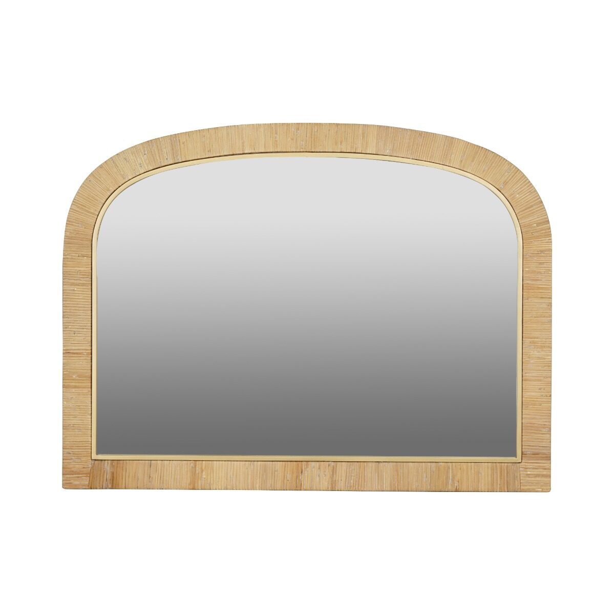 Artekko Artekko Bohemian MDF Καθρέφτης Τοίχου με Ρατάν σε Φυσική Απόχρωση (76x3x102)cm 86647-DS