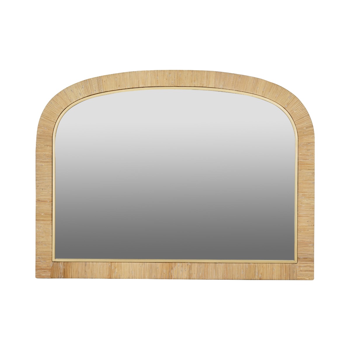 Artekko Artekko Bohemian MDF Καθρέφτης Τοίχου με Ρατάν σε Φυσική Απόχρωση (76x3x102)cm 86647-DS