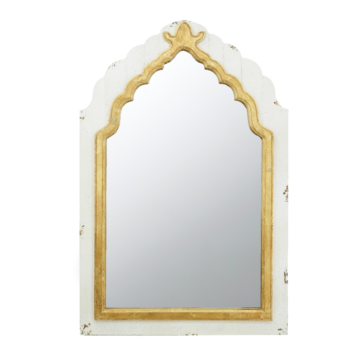Artekko Artekko Λευκός Ξύλινος Καθρέπτης Τοίχου (60x3x91)cm 86650-DS