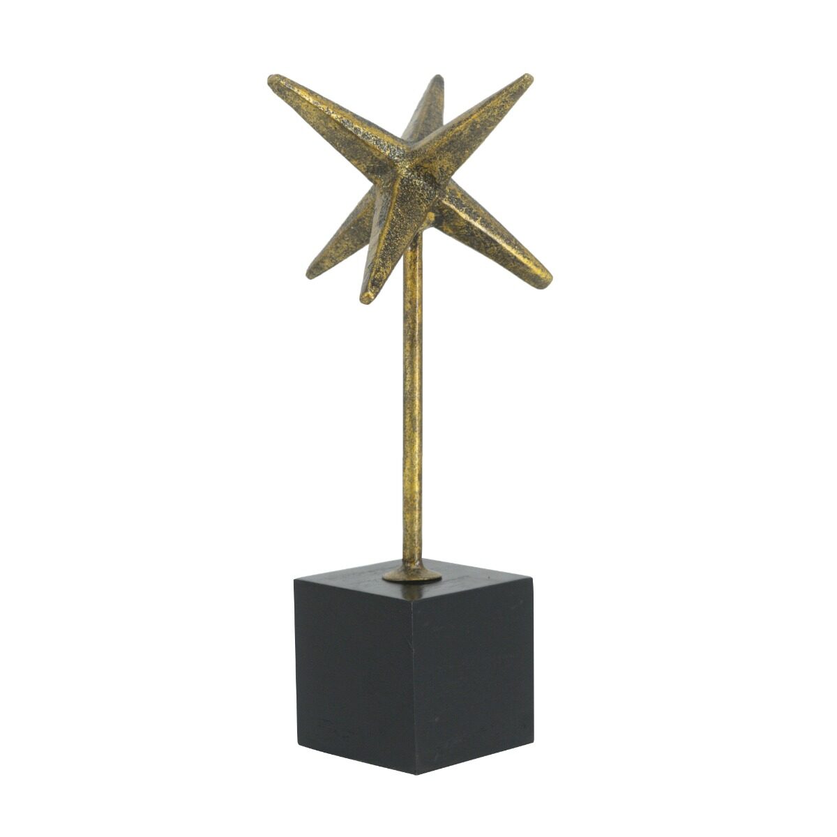 Artekko Artekko Trophy Χρυσό Μεταλλικό Επιτραπέζιο Διακοσμητικό σε Μαύρη Βάση (7x7x28.5)cm 86696