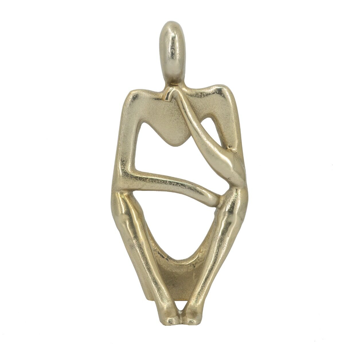 Artekko Artekko Figurine Χρυσό Μεταλλικό Επιτραπέζιο Διακοσμητικό Γλυπτό με Φιγούρα (15x10x31)cm 86814