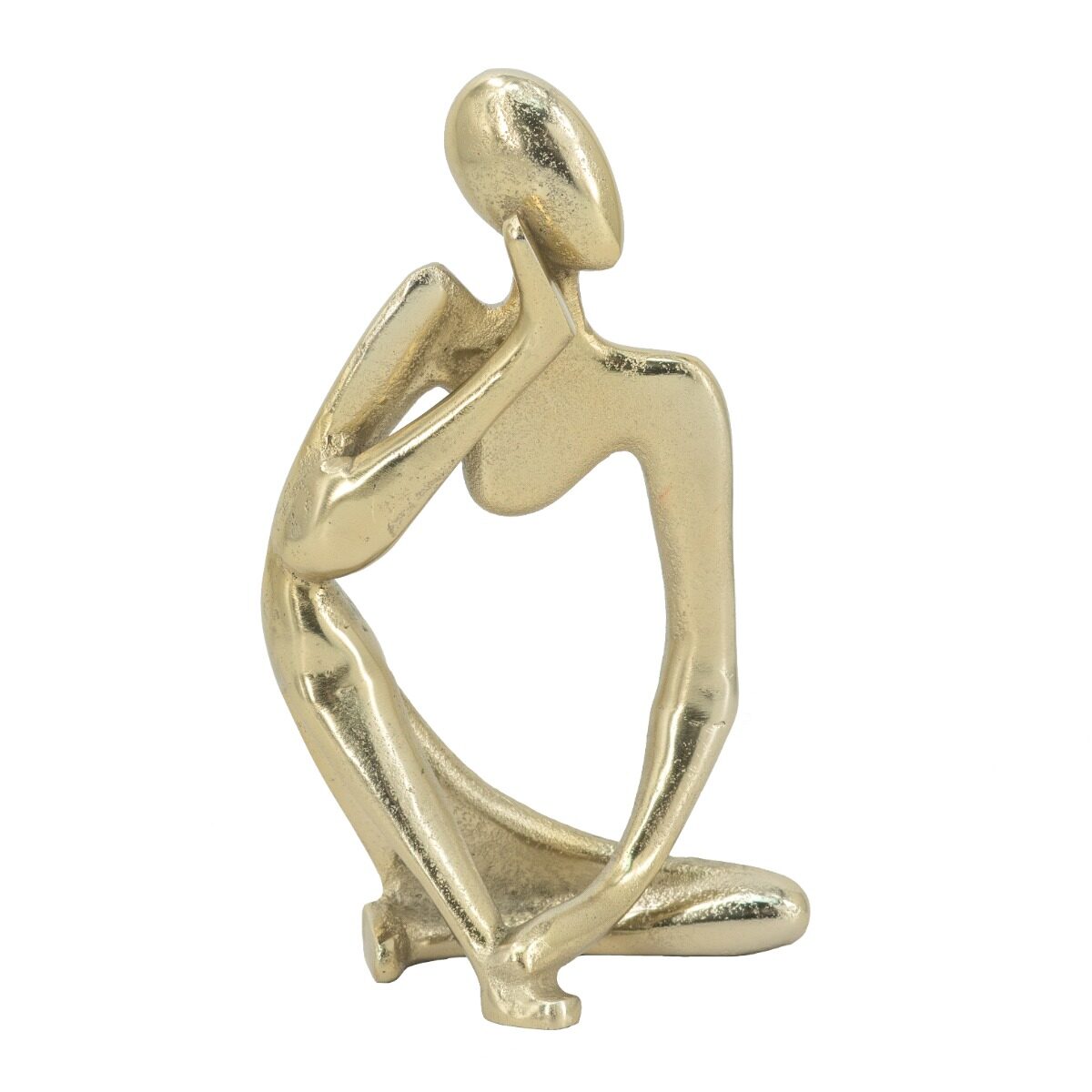 Artekko Artekko Figurine Χρυσό Μεταλλικό Επιτραπέζιο Διακοσμητικό Γλυπτό με Φιγούρα (15x10x28)cm 86815