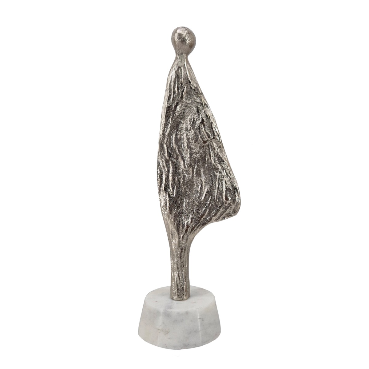 Artekko Artekko Figurine Ασημί Μεταλλικό Επιτραπέζιο Διακοσμητικό Γλυπτό με Φιγούρα (8.9x7.6x27.9)cm 86847-DS
