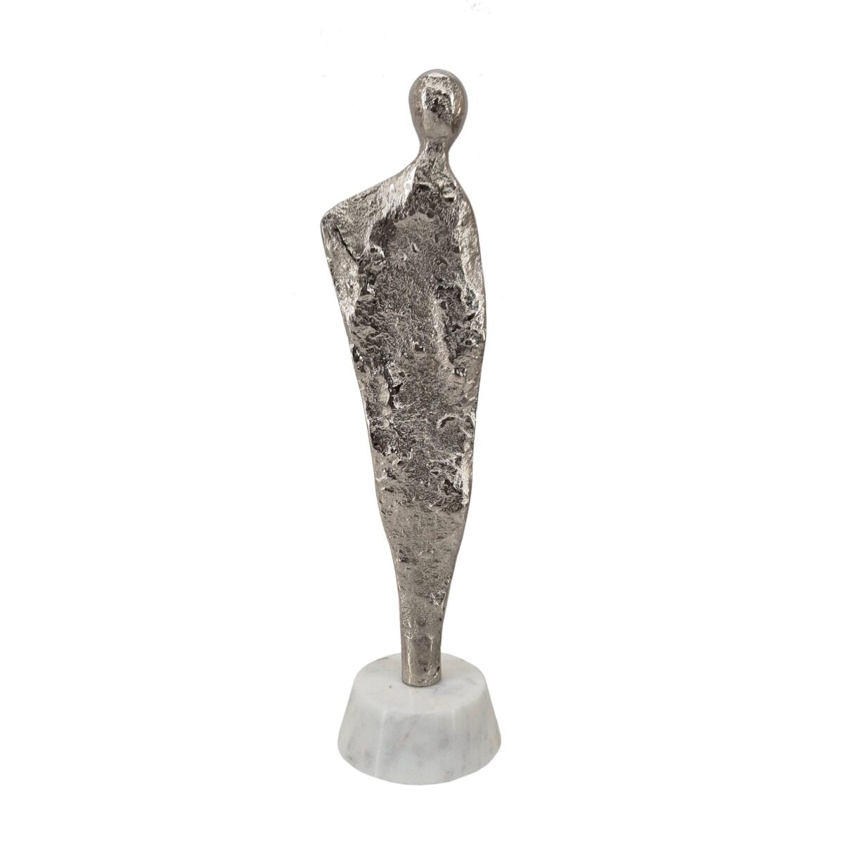 Artekko Artekko Figurine Ασημί Μεταλλικό Επιτραπέζιο Διακοσμητικό Γλυπτό με Φιγούρα (8.9x7.6x30.5)cm 86848-DS