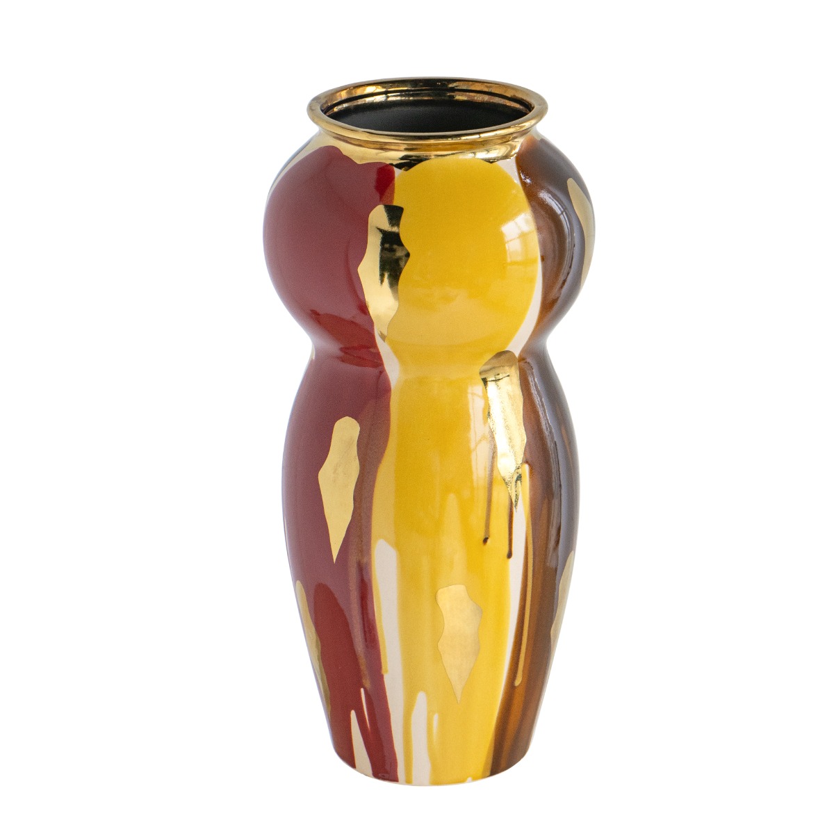 Artekko Artekko Ekko Πολύχρωμο Κεραμικό Διακοσμητικό Βάζο (25.5x25.5x53)cm A61216