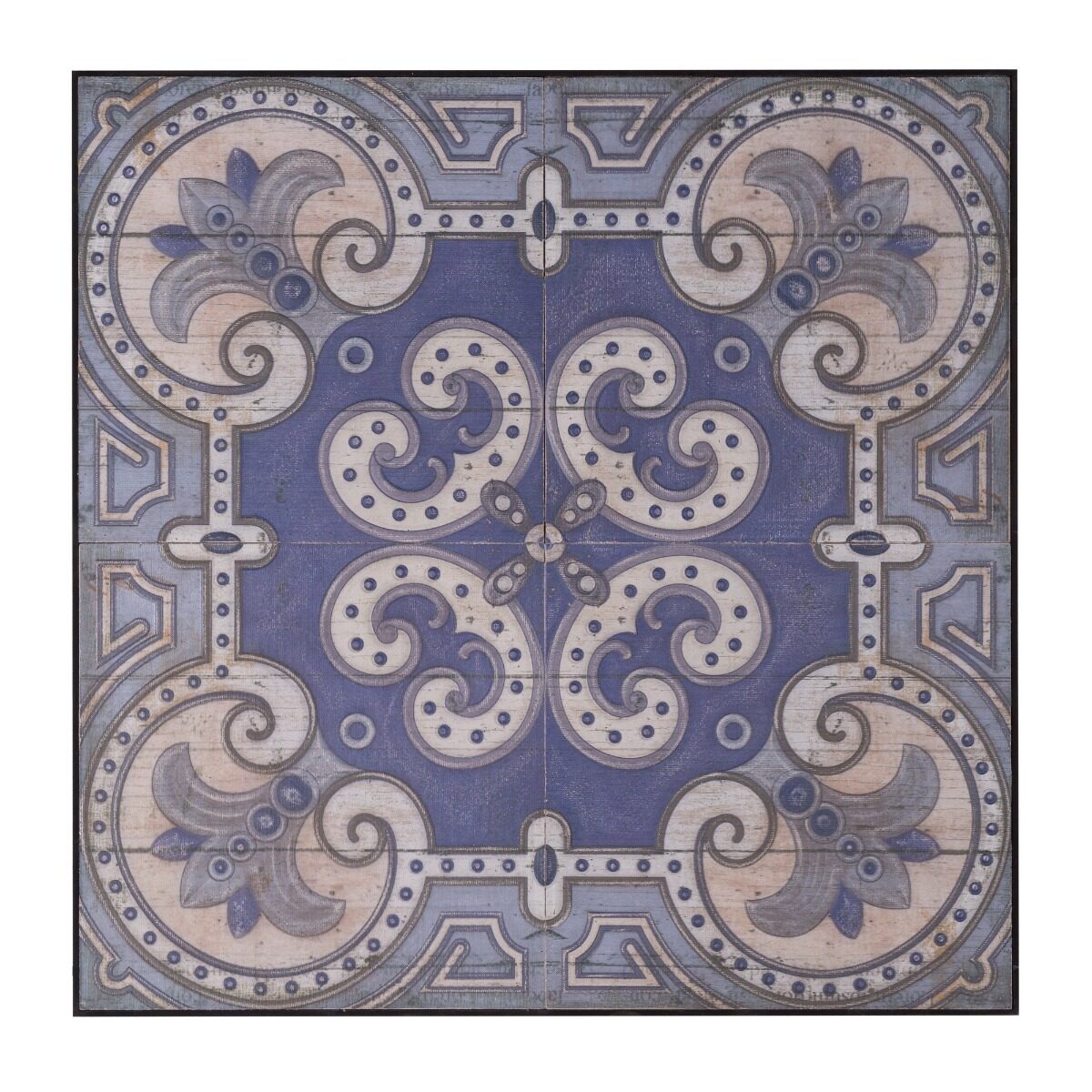 Artekko Artekko Pari Διακοσμητικός Πίνακας MDF Μπλε Μπεζ (122x4x122)cm AV43690