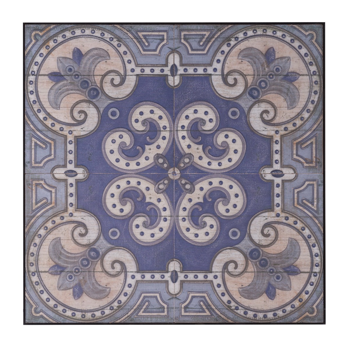 Artekko Artekko Pari Διακοσμητικός Πίνακας MDF Μπλε Μπεζ (122x4x122)cm AV43690