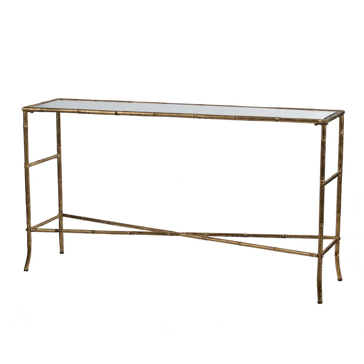 Artekko Artekko Dynamic Κονσόλα Μέταλλο Καθρέπτη Χρυσό (143x35.5x76.5)cm AV44778