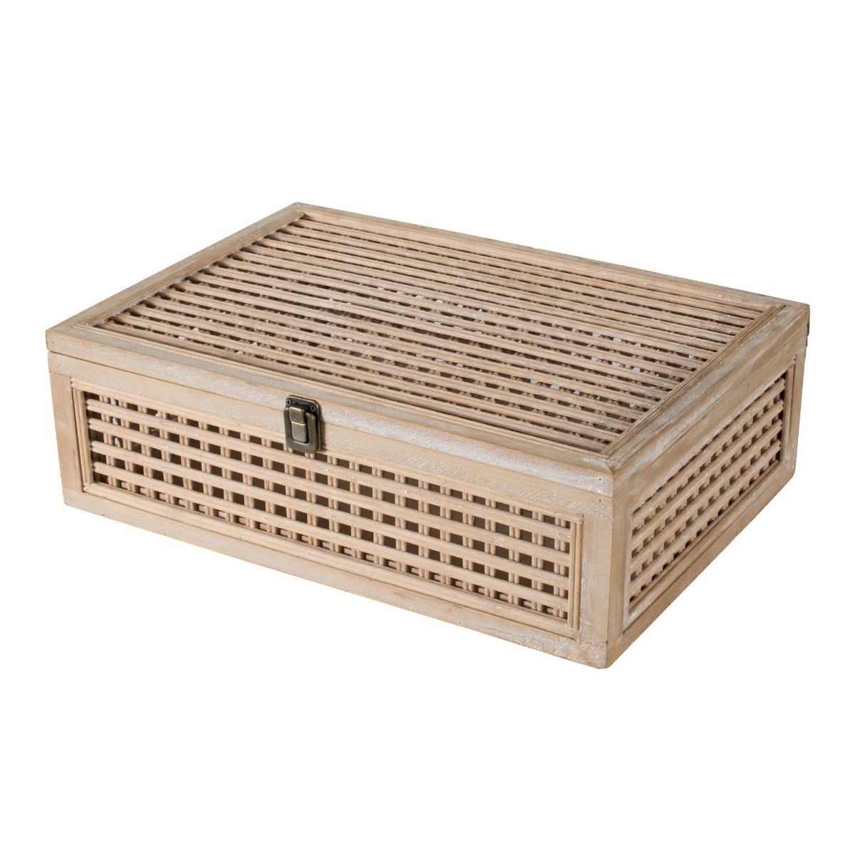 Artekko Artekko Box Διακοσμητικό Κουτί από Ξύλο Ελάτης και Μπαμπού σε Φυσική Απόχρωση (47x32.5x14.5)cm AV48148