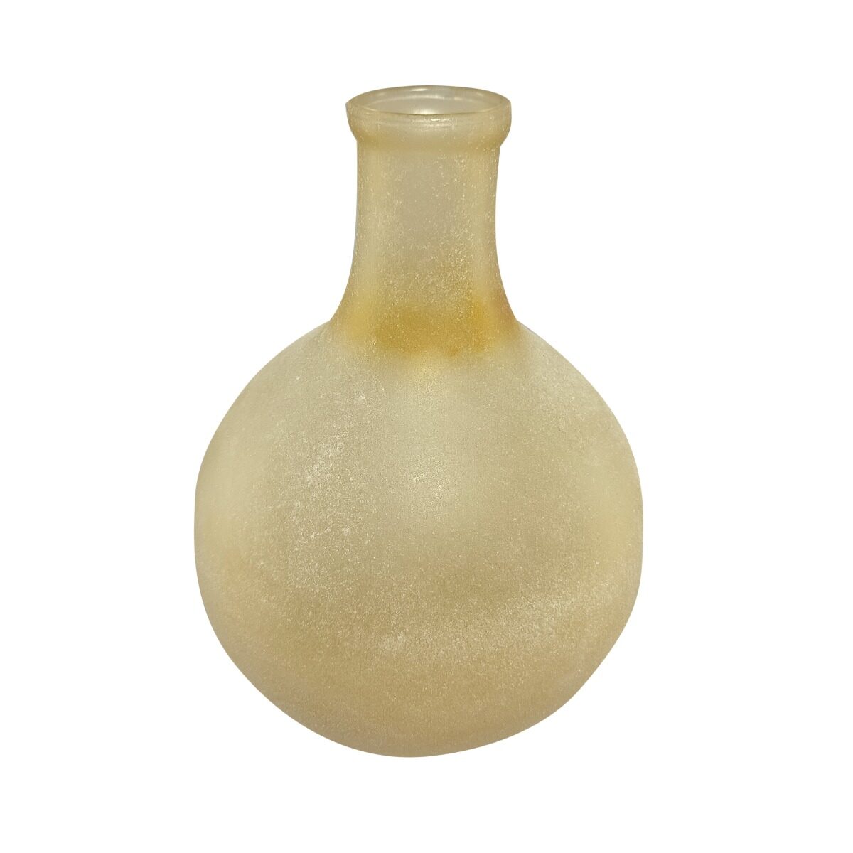 Artekko Artekko Frosted Γυάλινο Βάζο σε Μελί Απόχρωση (20.3x20.3x27.9)cm B4735-DS