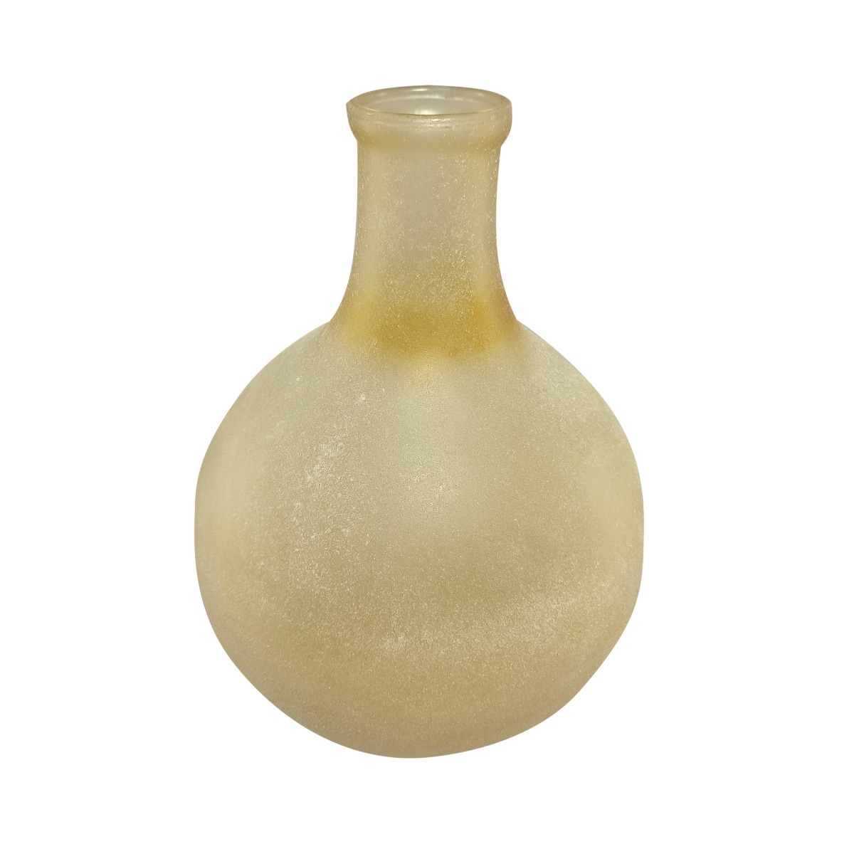 Artekko Artekko Frosted Γυάλινο Βάζο σε Μελί Απόχρωση (20.3x20.3x27.9)cm B4735-DS