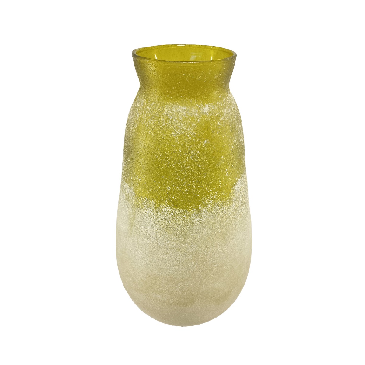 Artekko Artekko Frosted Γυάλινο Βάζο σε Πράσινο Απόχρωση (16.5x16.5x31.8)cm B4737-DS