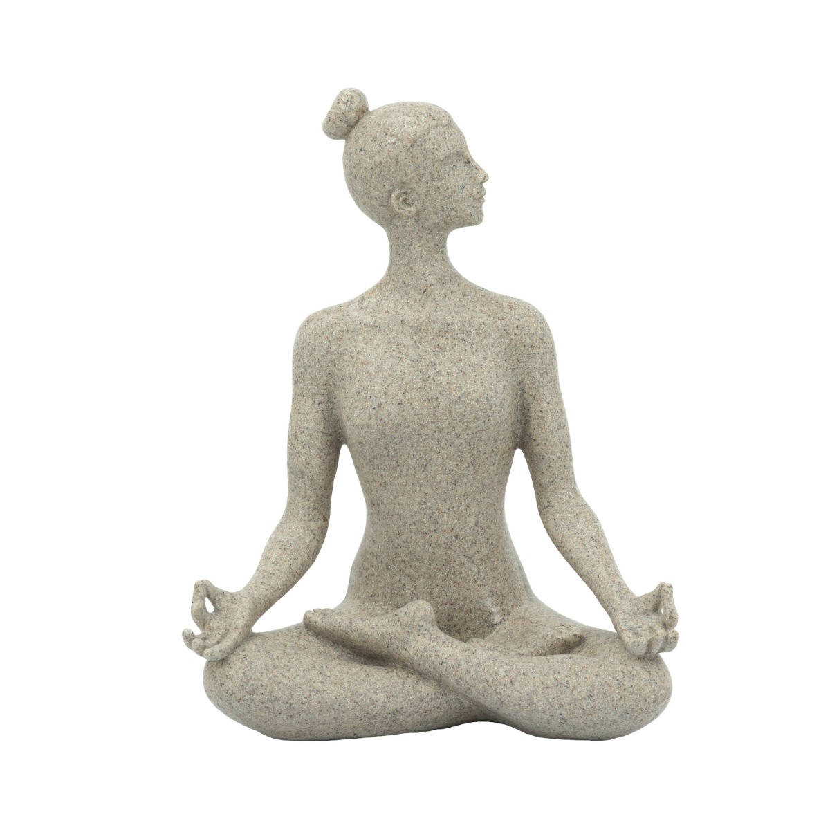 Artekko Artekko Yoga Figurine Μπεζ Επιτραπέζιο Διακοσμητικό Ρητίνης με Γυναικεία Φιγούρα (17.5x10.5x22.5)cm B5502