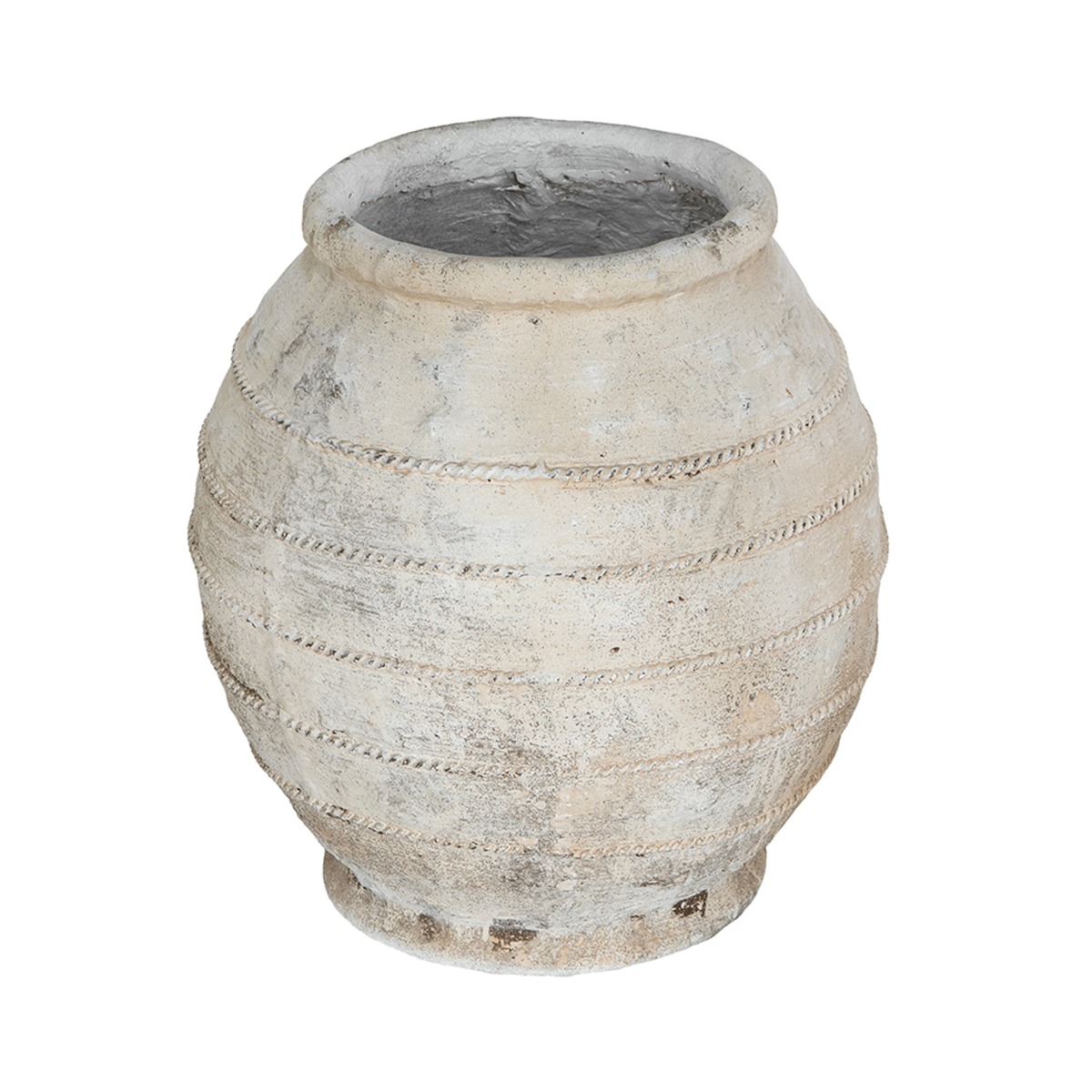 Artekko Artekko Antique Μπεζ Βάζο με Παλαίωση από Μαγνήσιο (44.5x44.5x47)cm B7229-DS