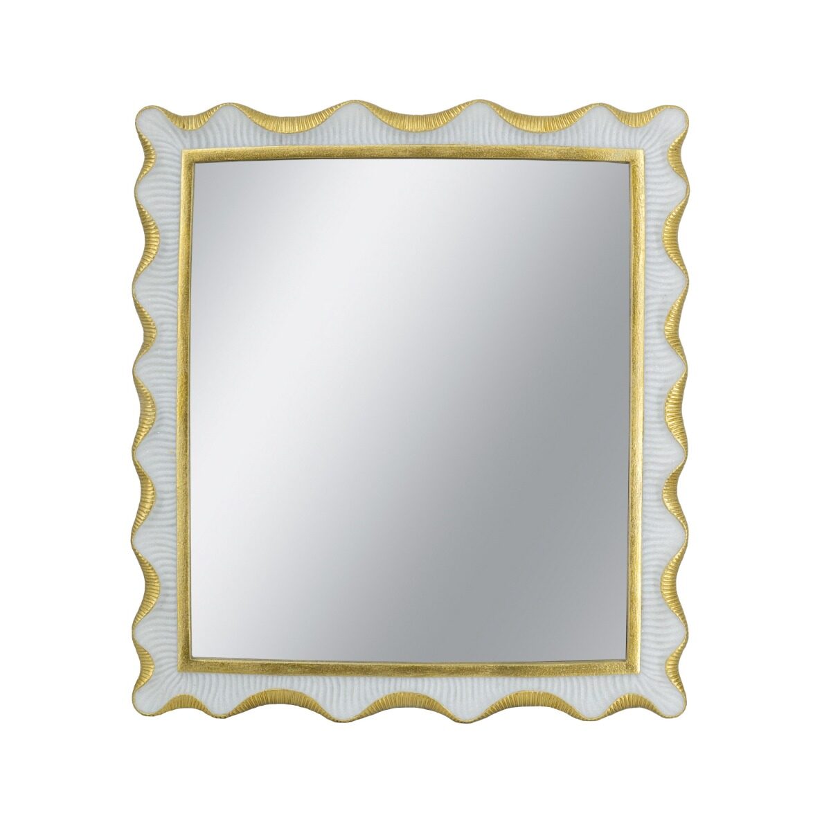 Artekko Artekko Frame Λευκός Καθρέπτης Ρητίνης με Χρυσές Λεπτομέρειες (36.2x2.2x40.5)cm B8582