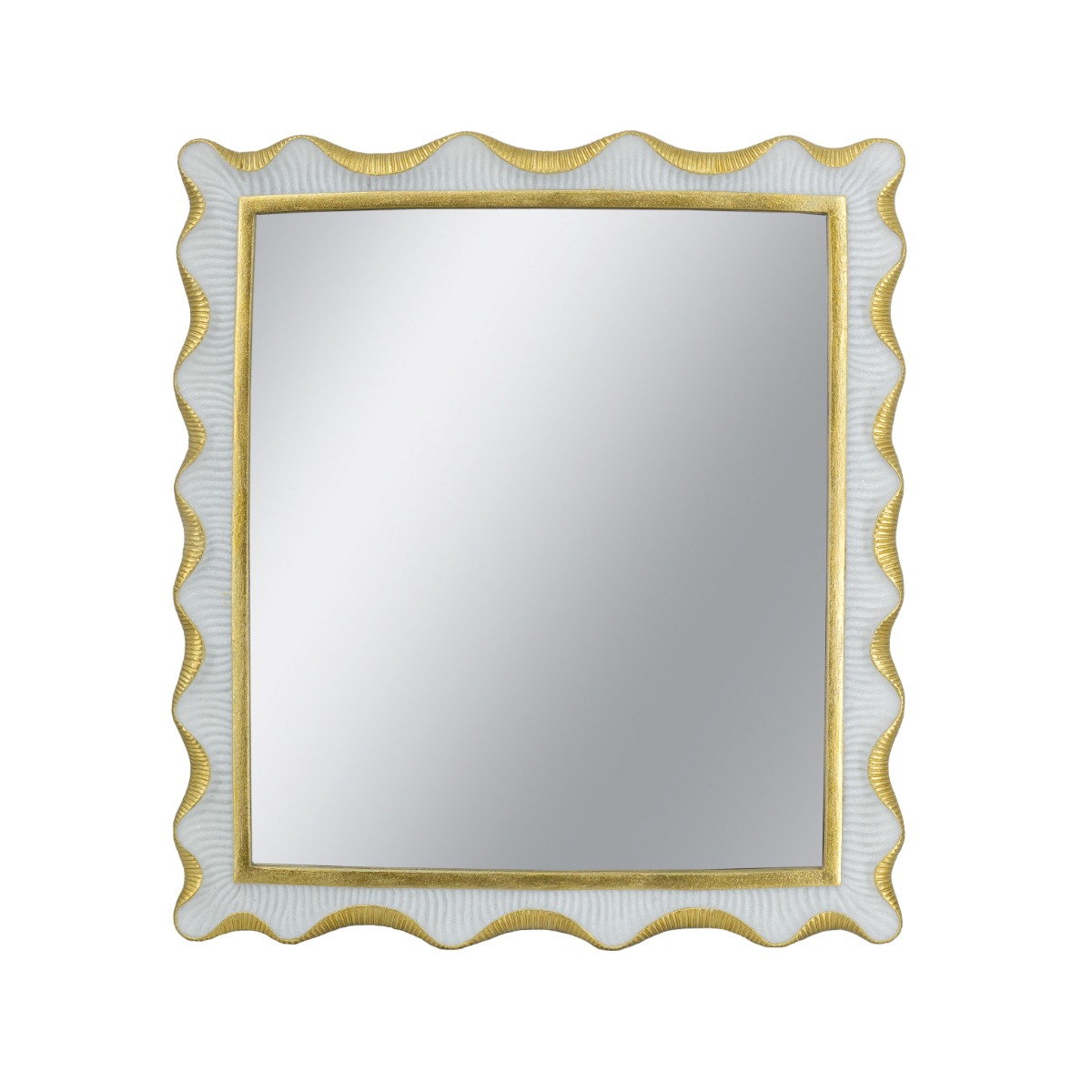 Artekko Artekko Frame Λευκός Καθρέπτης Ρητίνης με Χρυσές Λεπτομέρειες (36.2x2.2x40.5)cm B8582