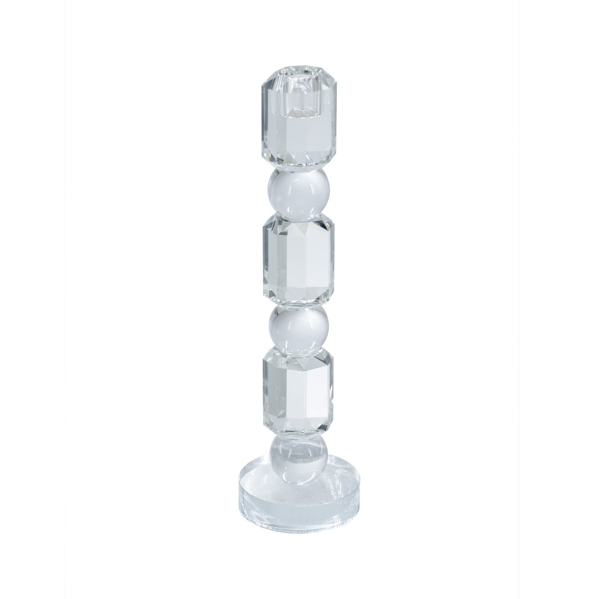 Artekko Artekko Glassy Διάφανο Γυάλινο Κηροπήγιο (8x8x29.5)cm B8599