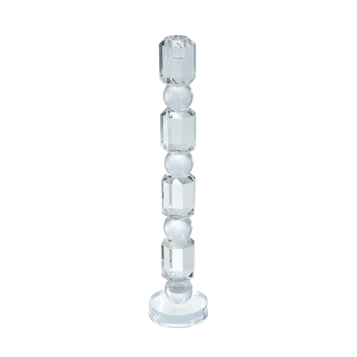 Artekko Artekko Glassy Διάφανο Γυάλινο Κηροπήγιο (8x8x38)cm B8600