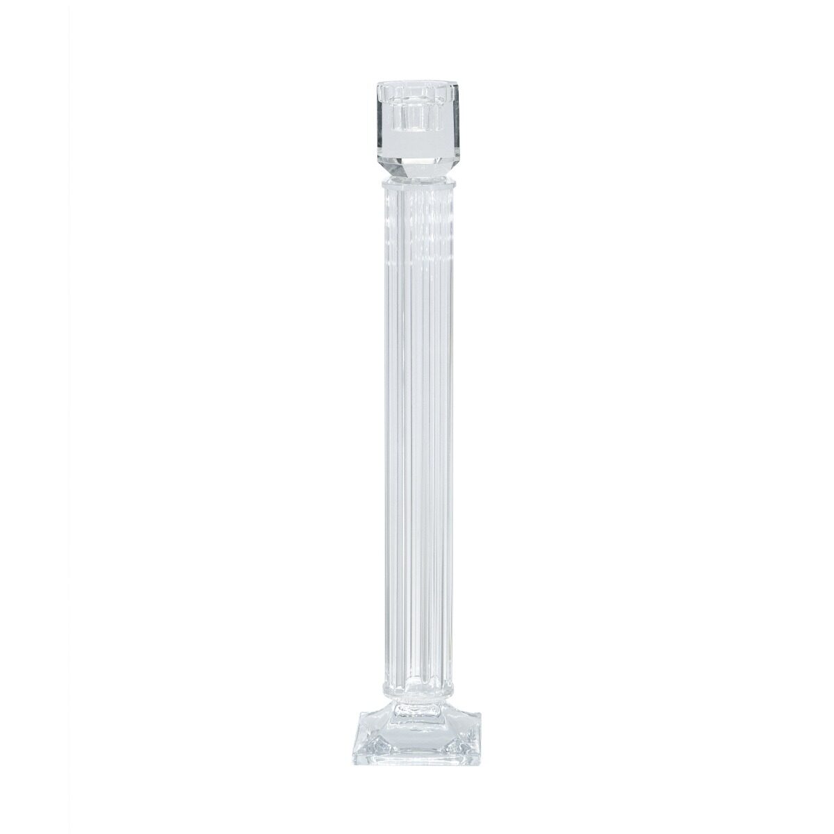 Artekko Artekko Glassy Διάφανο Γυάλινο Κηροπήγιο (9x9x46)cm B8601