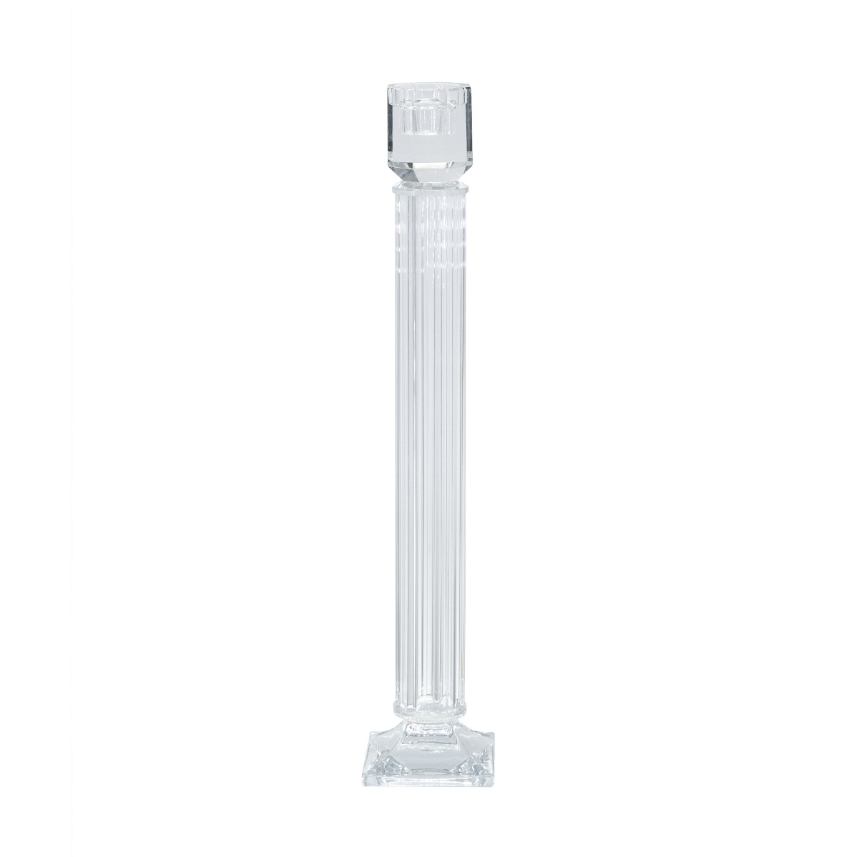 Artekko Artekko Glassy Διάφανο Γυάλινο Κηροπήγιο (9x9x46)cm B8601