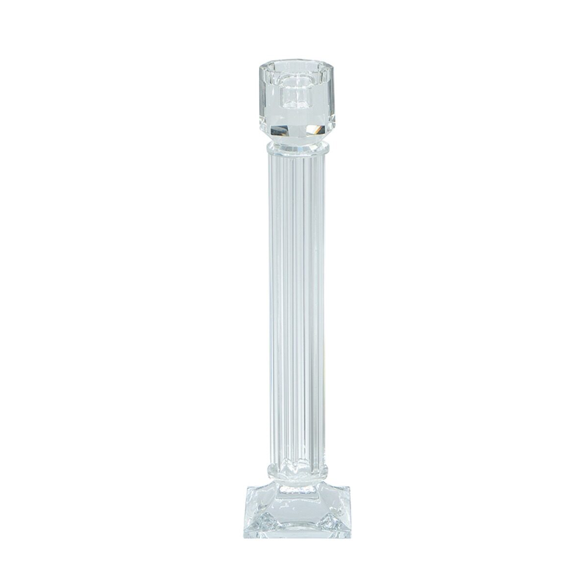 Artekko Artekko Glassy Διάφανο Γυάλινο Κηροπήγιο (9x9x38)cm B8602