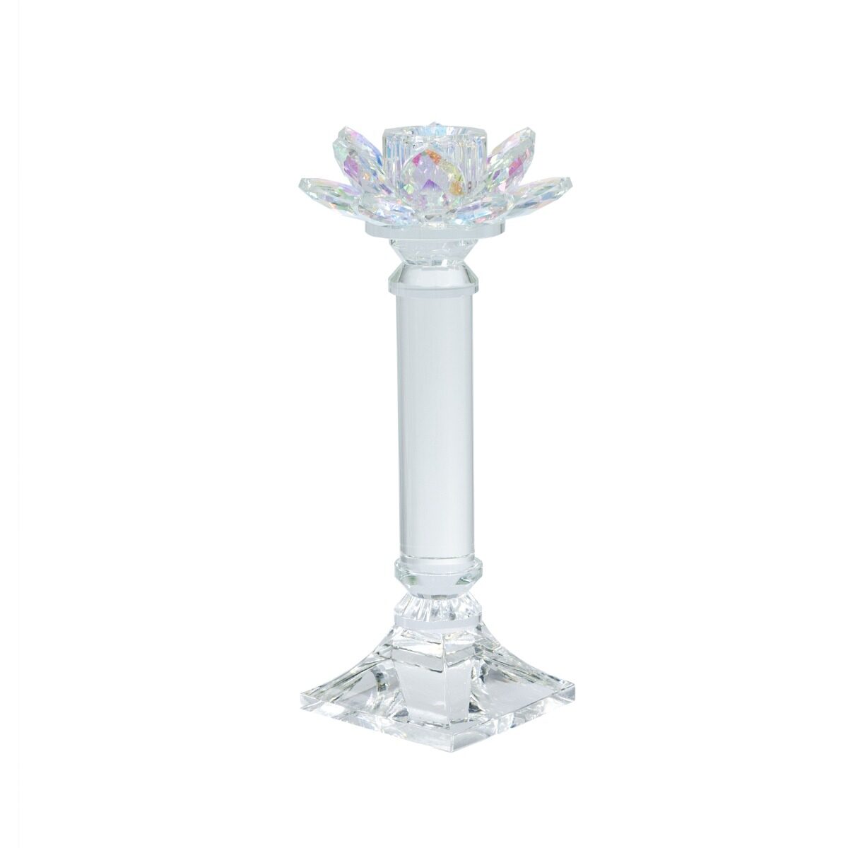 Artekko Artekko Lotus Διάφανο Γυάλινο Κηροπήγιο (10.8x10.8x23)cm B8606